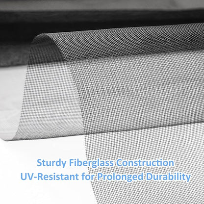 40"x118" Window Screen Mesh, Fiberglass Window Screen, Screen Door Mesh, Windows Screens and Screen Door Replacement, Patio Screen Mesh- Black