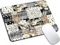 Mouse Pad, Cute Black Polka Dot Lattice Mouse Pads for Desk, 9.5" x 7.9" Non-Slip Rubber Base Computer Mousepad with Women, Portable Square Design for Wireless Mouse and Pad Laptop Office & Travel