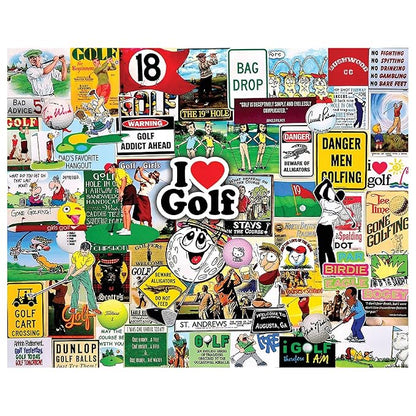 White Mountain Puzzles I Love Golf - 1000 Piece Jigsaw Puzzle
