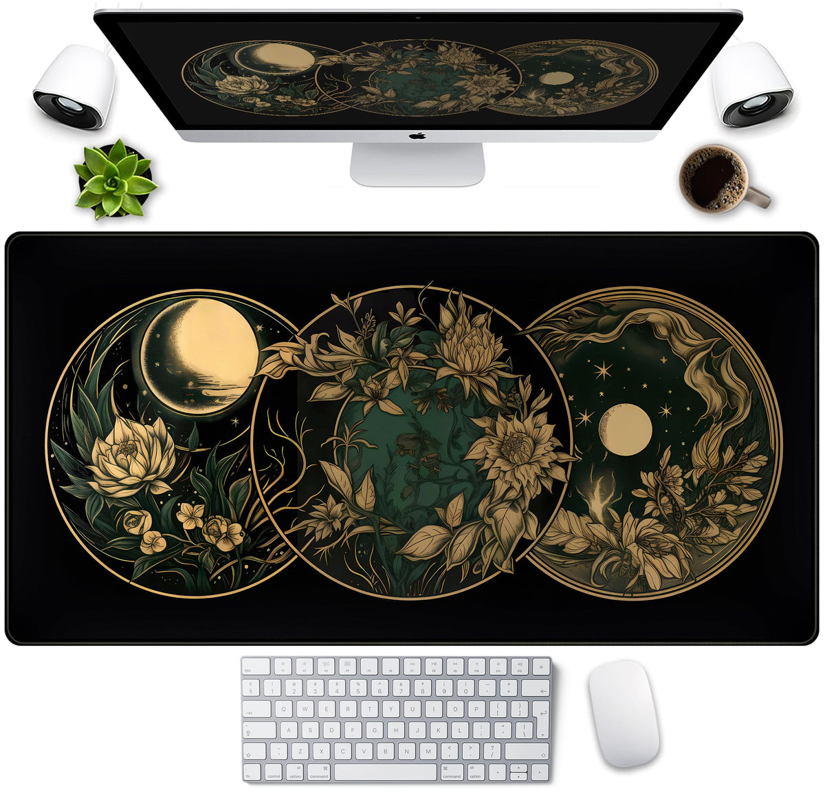 Green Cute Anime Desk Mat Kawaii Cartoon Ducks Gaming Mouse Pad XXL Large Anime Girl Gamer Mousepad Women Office Decor Desk Pad Aesthetic Lotus Leaf Laptop Keyboard Pad Computer Mat 31.5x15.75 in