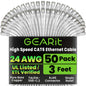 GEARit Cat6 Patch Cables Cat 6 Ethernet Cable 2 ft 50-Pack Black