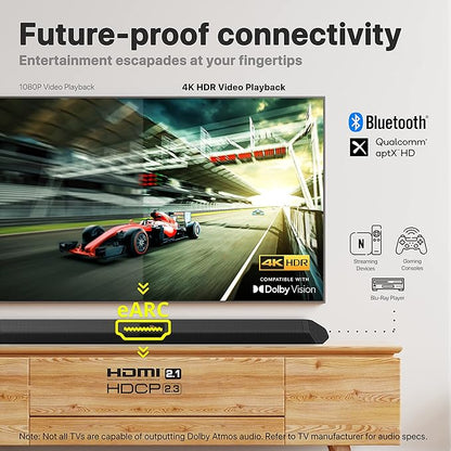 Nakamichi Shockwafe Ultra 9.2.4 Channel Dolby Atmos/DTS:X Soundbar with Dual 10" Subwoofers (Wireless), 4 Rear Surround Effects Speakers, eARC and SSE Max Technology (Flagship)
