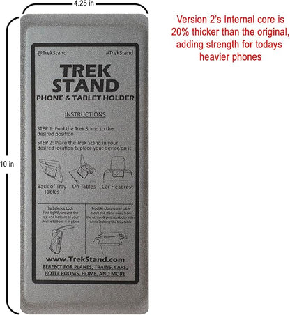 DTLgear Trek Stand Flexible Phone and Small Tablet Holder for Airplane, Office, Desk, Treadmill, Hotel, Kitchen, Plane Travel Essentials