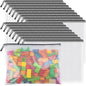 Umriox B4 Mesh Zipper Pouch Bags, 18 Pack Large Organizer, 6 Colors