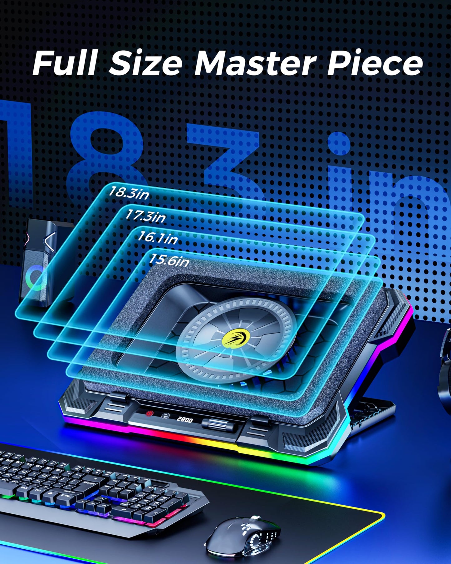 AICHESON Laptop Cooling Pad Turbofan Ultra 10°C-35°C Temperature Drop