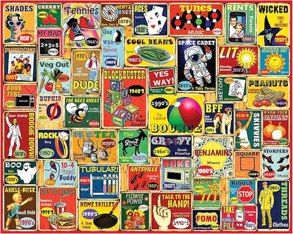 White Mountain Slang We Used Jigsaw Puzzles 1000 Pieces for Adults Children Grandparents Fun Collage Puzzles for Family