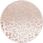 ITNRSIIET Round Mouse Pad with Stitched Edge Premium-Textured Waterproof Non-Slip Rubber Base Desktop Protection Mat Diameter 8.7 inches, Rose Gold Leopard Print