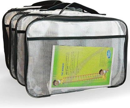 4PC Large Mesh Storage Bag for Board Games, Puzzles, Toys, Supplies, Zippered Bags for Organization Compatible with Legos and Doll Storage (4pc Mesh Bags)