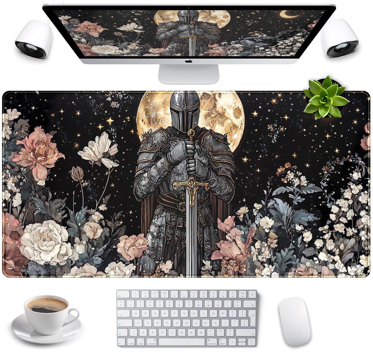 Green Cute Anime Desk Mat Kawaii Cartoon Ducks Gaming Mouse Pad XXL Large Anime Girl Gamer Mousepad Women Office Decor Desk Pad Aesthetic Lotus Leaf Laptop Keyboard Pad Computer Mat 31.5x15.75 in