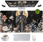 Green Cute Anime Desk Mat Kawaii Cartoon Ducks Gaming Mouse Pad XXL Large Anime Girl Gamer Mousepad Women Office Decor Desk Pad Aesthetic Lotus Leaf Laptop Keyboard Pad Computer Mat 31.5x15.75 in