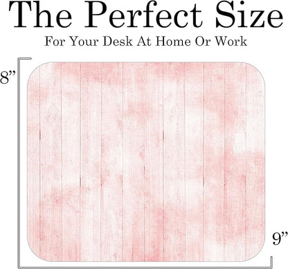 Pink Wood Decorative Colorful Mouse Pad Mat Mousepad for Desk Computer Laptop PC Gaming Home or Office Gift (Pink Wood MP45)