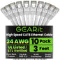 GEARit Cat6 Patch Cables Cat 6 Ethernet Cable 6 ft 10-Pack Green