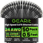 GEARit Cat6 Patch Cables Cat 6 Ethernet Cable 2 ft 50-Pack Black