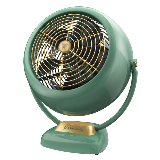 Vornado VFAN™ Sr. Vintage Fan, Large Retro Metal Air Circulator for Cooling & Decor, 3 Speed Settings, Adjustable Tilt, Durable Construction, Powerful Cooling Airflow, Floor Fan for Home, Green
