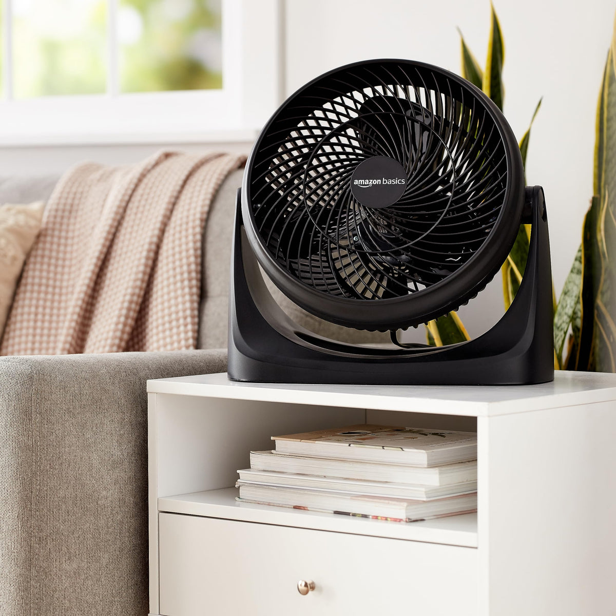 Air Circulator Fan, Desk Fan for Bedroom, Home and Office, With 90-Degree Tilt Head, 3 Speed Settings, Lightweight (4.2 LBS), 70 Watts, Black, 14.8"Wx7.6"Dx14.1"H