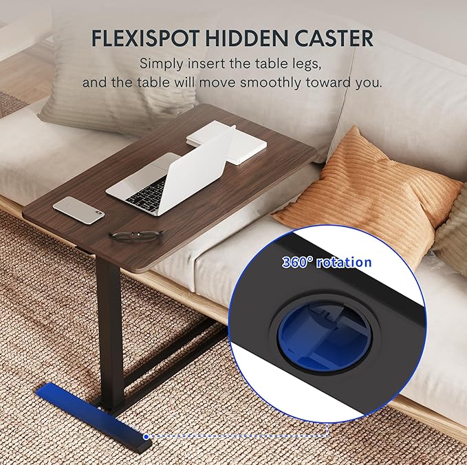 FLEXISPOT 28''Adjustable C Table Gas Spring Mobile Side End Table