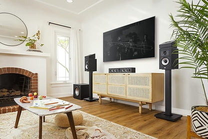 Polk Monitor XT90 Hi-Res Height Speaker Pair for 3D Sound Effect - Dolby Atmos-Certified, DTS:X and DTS Virtual:X Compatible 4" Dynamically Balanced Woofer, Midnight Black
