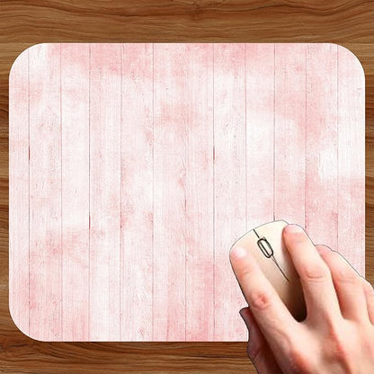 Pink Wood Decorative Colorful Mouse Pad Mat Mousepad for Desk Computer Laptop PC Gaming Home or Office Gift (Pink Wood MP45)