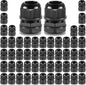 QILIPSU 50pcs 3/4" NPT Cable Gland Waterproof IP68 Nylon Cable Pass Through Cord Grip Connector Strain Relief Wire Grommet