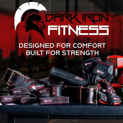 Dark Iron Fitness Barbell Clamps 2 Inch - 1 Pair of Olympic Size Weight Barbell Collars, Professional Weightlifting Plate Clips with Quick Release Spring Lock to Hold Weights on Bars - Black
