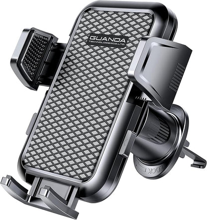 Car Phone Holder Mount for Air Vent, [Never Shake Hook Clip] 360° Adjustable Vent Clip, Compatible with Big Phones,Thick Cases, Phone Holders for Your Car–Fits iPhone, Samsung and Android