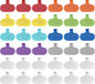 Wrap-It Storage - Cable Labels - Oval, Multi-Color (36 Pack) - Write-On Wire Tags for Cord Identification with Power Strips Behind Desks and TVs