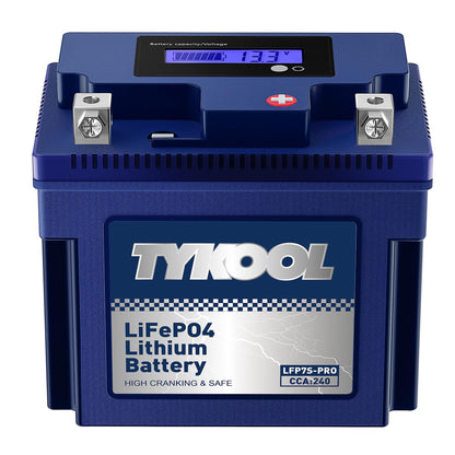 TYKOOL LFP7S-PRO Lithium Battery, Replaces YTZ7S / YTX7L,12V 4Ah 240CCA LiFePO4 Motorcycle Battery for Honda KTM Yamaha Harely,For ATV, UTV, Snowmobile, Motocross, Lawn Mower, Jet Ski, Motorboat