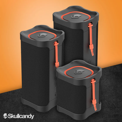 Lifeworks Skullcandy Terrain XL Wireless Bluetooth Speaker - IPX7 Waterproof Portable Speaker, 18 Hour Battery, Nylon Wrist Wrap, True Wireless Stereo (Black)