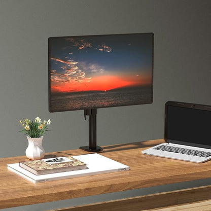 WALI Single Monitor Mount, Monitors Desk Mount, Single Monitor Arm Holds Screen Up to 32inch, 22lbs, Fully Adjustable Mount Designed for Home Office Application(M001S), Black
