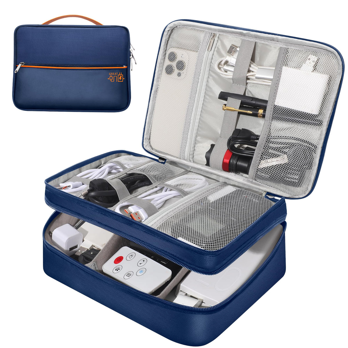 CILLA Electronics Organizer Travel, Travel Cord Organizer Case, Compact Electronics Accessories Bag for Cable, Cord, Charger, Phone