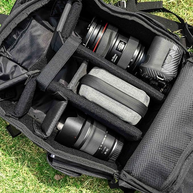 JJC 10 Pockets Hard Shell Lens Filter Bag Up to 95mm, Water Resistant & Dustproof, Camera Filter Pouch Carrying Case for Photography Round Filter with Microfiber Cleaning Cloth