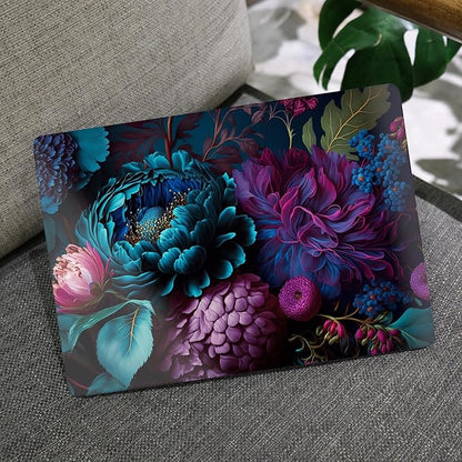 MEEgoodo for MacBook Air 13.3 inch Case 2021 2020 2019 2018 A2337 M1 A2179 A1932, Hard Shell with Keyboard Webcam Cover & Trackpad Film & Type C Adapter for MacBook Air M1, Beautiful Fantasy Flower