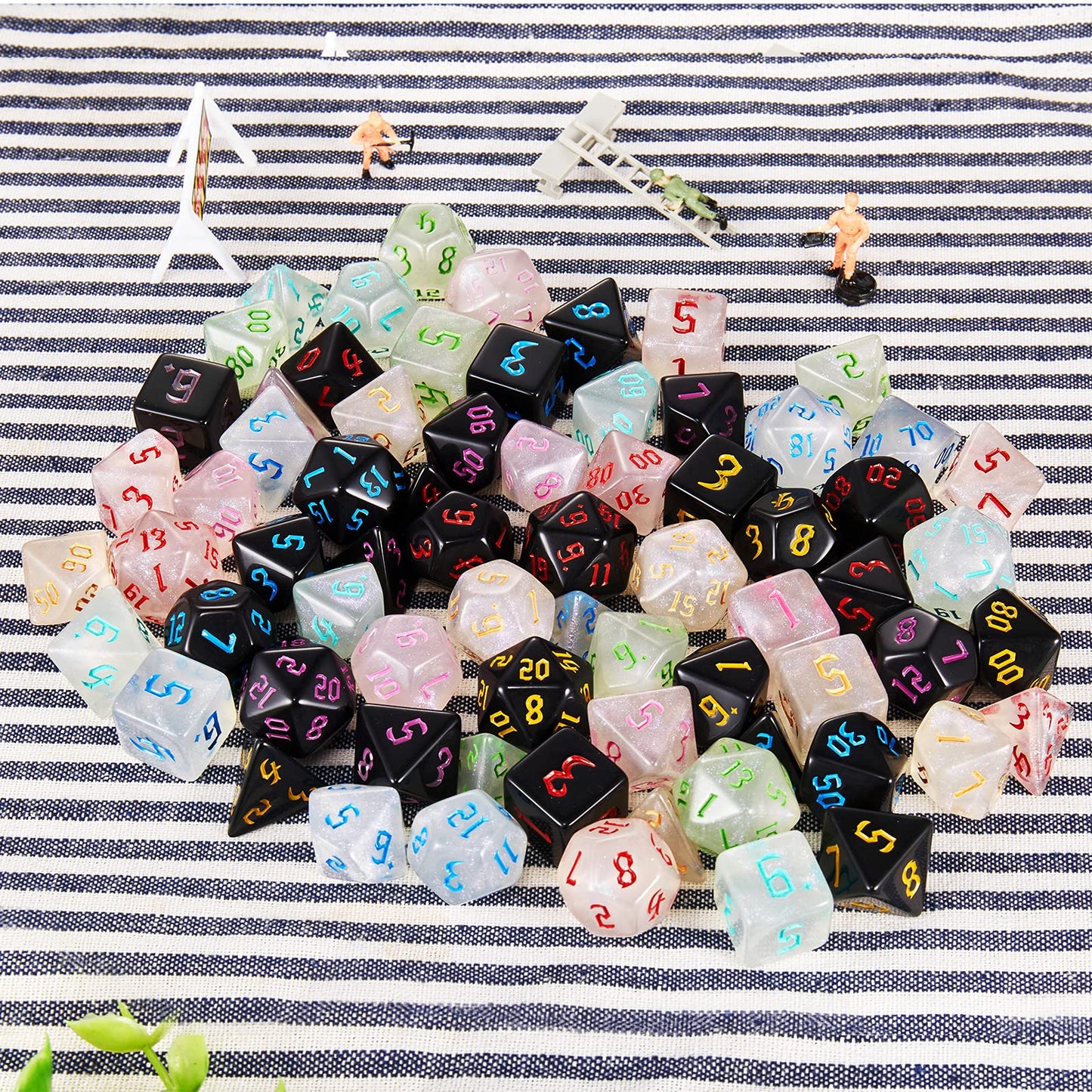 Polyhedral Dice Set, 70 Pcs DND Dice with 10 Pouche