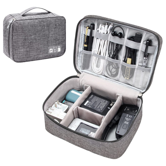 SELLYFELLY Electronics Organizer Travel Universal Cable Organizer Bag Waterproof Electronics Accessories Storage Cases for Cable, Charger, Phone, USB, SD Card, Hard Drives, Power Bank, Cords