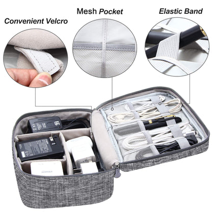 SELLYFELLY Electronics Organizer Travel Universal Cable Organizer Bag Waterproof Electronics Accessories Storage Cases for Cable, Charger, Phone, USB, SD Card, Hard Drives, Power Bank, Cords