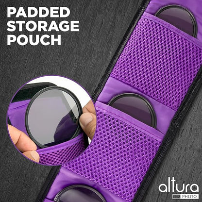 Altura Photo 77mm Lens Filter Kit - Multi-Coated UV Protector, CPL Polarizing and ND Neutral Density Filters + Case for Camera Accessories & Lenses