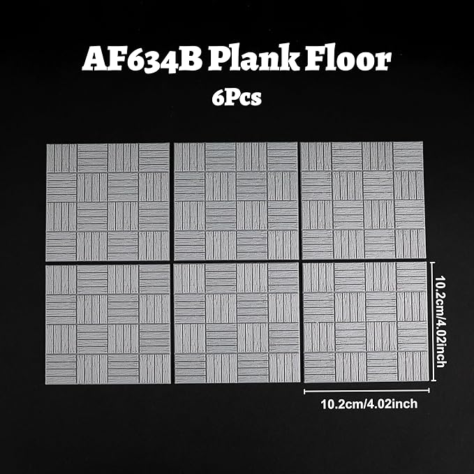 AUSPDICE 6PCS Modular DND Terrain Set for Tabletop RPGs and Dungeon Maps, High-Detail RPG Terrain for Dungeons and Dragons Fantasy Role-Playing Campaigns and 28mm Miniatures-AF634B Plank Floor