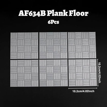 AUSPDICE 6PCS Modular DND Terrain Set for Tabletop RPGs and Dungeon Maps, High-Detail RPG Terrain for Dungeons and Dragons Fantasy Role-Playing Campaigns and 28mm Miniatures-AF634B Plank Floor