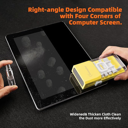 Laptop Screen Keyboard Cleaner Kit, All in 1 Electronics Cleaning Tool for MacBook iPad iPhone Pro Cell Phone, Brush Tool for Tablet, Computer, PC Monitor,TV Camera Lens with Patent, Yellow