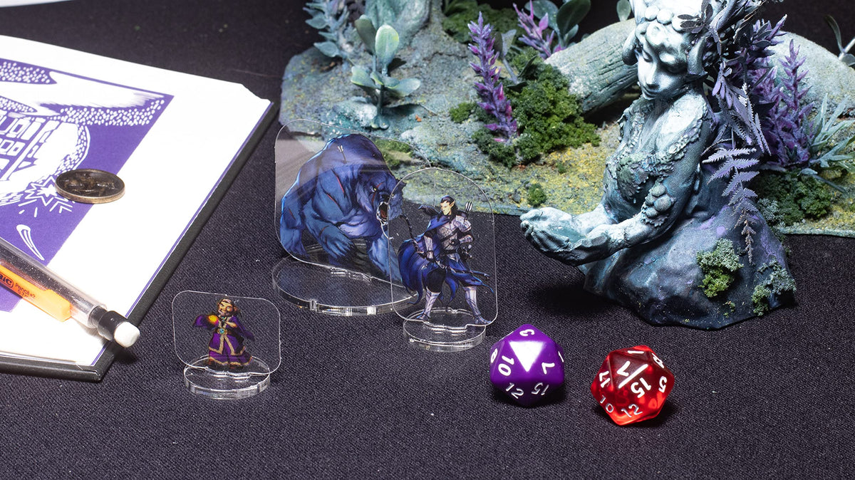 Arcknight Flat Plastic Miniatures: Demon Blood; 62 Unique Infernal-Themed Minis for DND 5e and Pathfinder; Affordable, Skinny Figurines for Dungeons and Dragons and Other Tabletop RPG Games