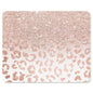 ITNRSIIET Mouse Pad with Stitched Edge Premium Textured Smooth Precise Operation Waterproof Washable Non-Slip Rubber Base Desktop Protection Mat, 10.2×8.3×0.12 inches, Rose Gold Leopard Print
