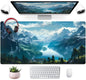 Anime Crow Kawaii Desk Mat Cute Retro Floral Mouse Pad Gaming Desk Pad XXL Large Desk Matt for Desktop Computer Mousepad, Laptop Keyboard Mouse Mat Office Decor Accessories for Women, 31.5x15.75 in