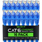 GEARit Cat6 Patch Cables Cat 6 Ethernet Cable 3 ft 16-Pack Black