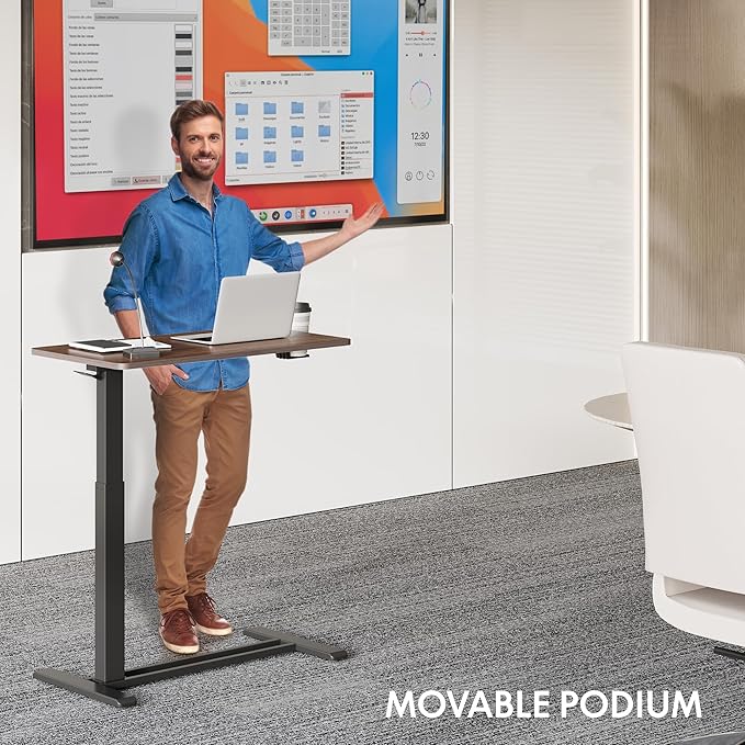FLEXISPOT 28''Adjustable C Table Gas Spring Mobile Side End Table
