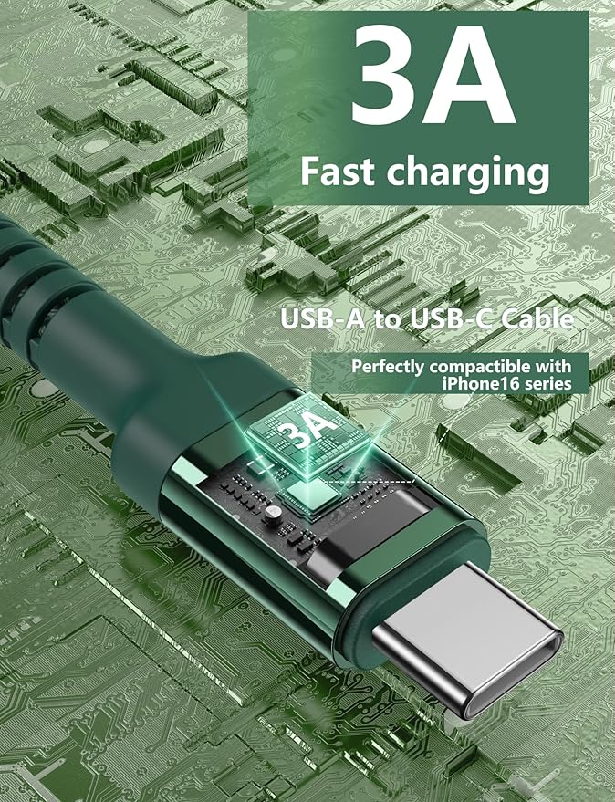 USB to USB C Cable Fast Charging 10FT USB A to USB C Charger Cord, Upgraded