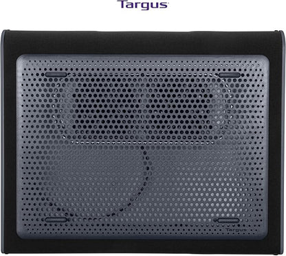 Targus 17 Inch Dual Fan Lap Chill Mat - Soft Neoprene Laptop Cooling Pad for Heat Protection, Fits Most 17" Laptops and Smaller - USB-A Connected Dual Fans for Heat Dispersion (AWE55US)