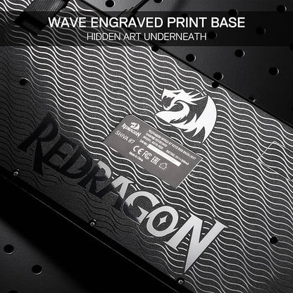 Redragon K516 Shiva TKL Wired RGB Membrane Gaming Keyboard, 87 Keys Mechanical-Feel Keyboard w/Smooth Linear Switch, On-Board Macro & Dedicated Multimedia Keys, 16.8M RGB Backlit, Software Supported