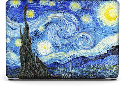 Berkin Arts for MacBook Pro 14 inch Cover A3401 A3185 A3112 A2992 A2918 A2779 A2442 with M4 M3 M2 M1 Chip(2021-2024 Release) Keyboard & Screen Cover Post-Impressionism (The Starry Night by Van Gogh)
