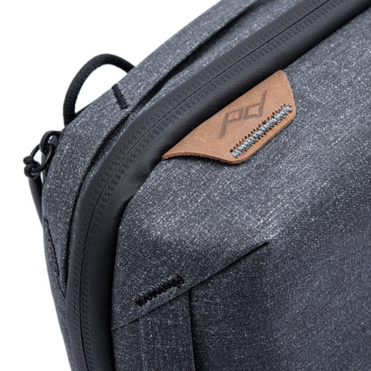 Peak Design Tech Pouch, Charcoal, Electronics Organizer for Travel or Everyday Carry, Origami-Style Storage, Cable Pass-Through, Weatherproof Recycled Nylon, Gear Carry Bag for Men and Women
