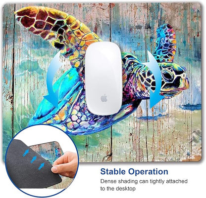 Turtle Mouse pad, Personalized Computer Mousepad, Office Decoration Accessories Gift, Non-Slip Rubber Mouse mat for Laptop